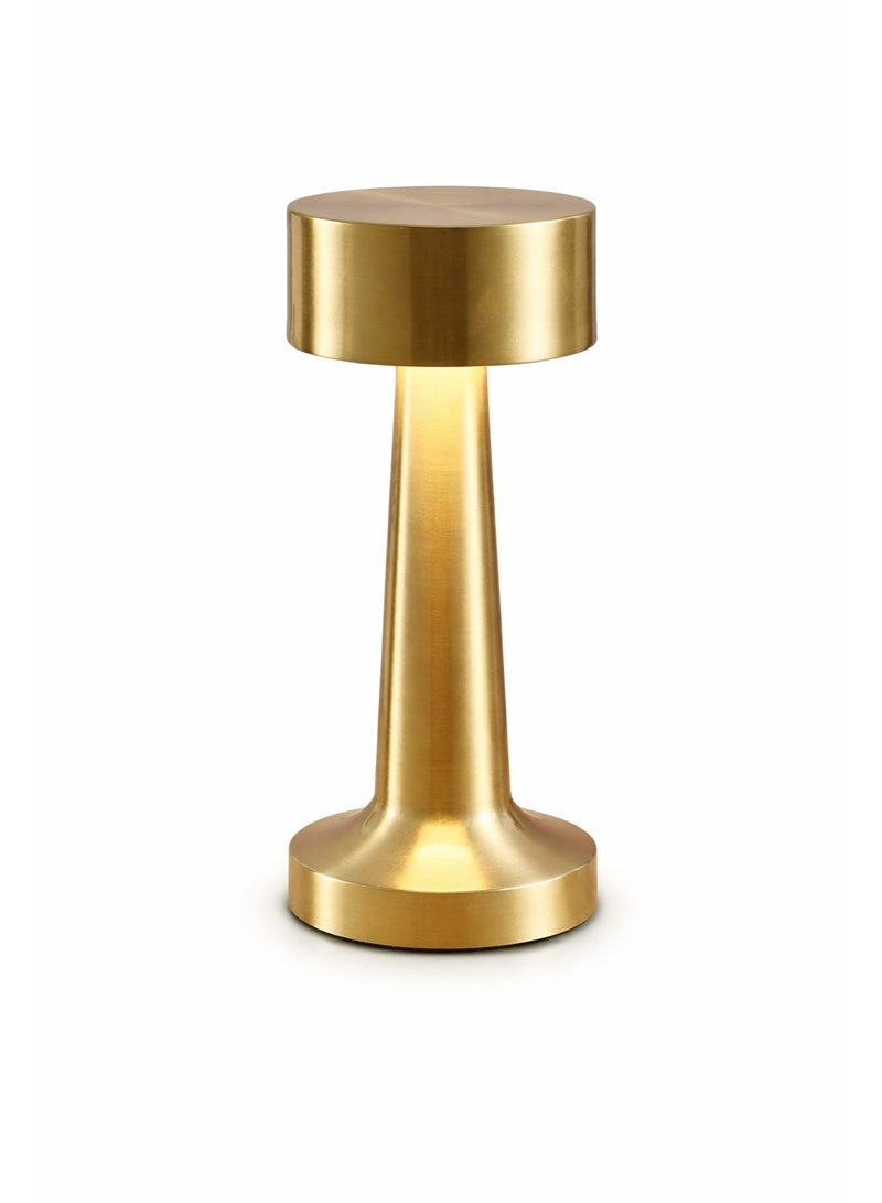 Gold Touch Table Lamp LED Wireless with USB Port – Metal Desk Lamp with 3 Dimming Levels – Ambient Light for Bedroom & Office - Image 1